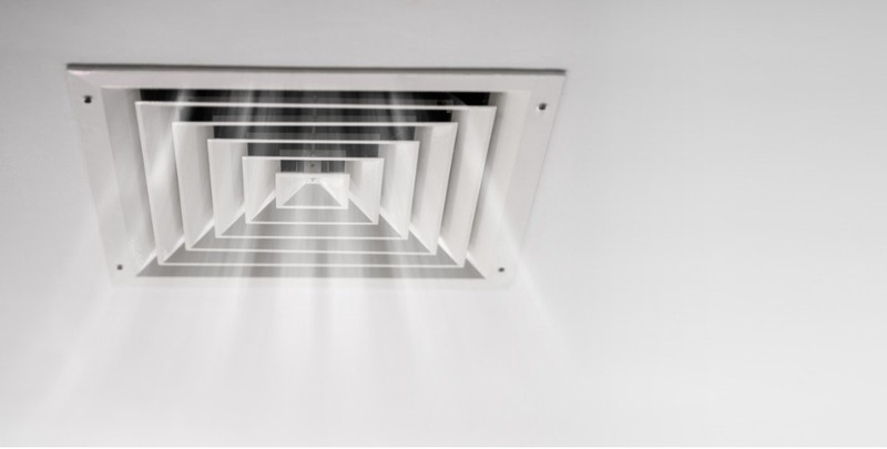 Air vent for gas ducted heating