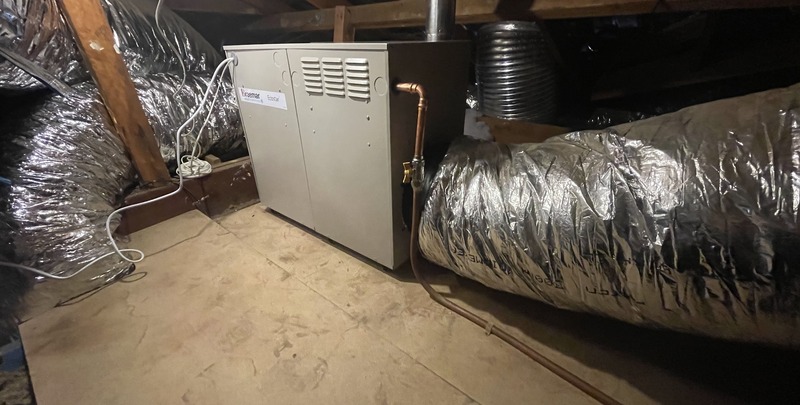 Ducted air conditioning system in roof